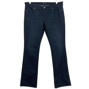 The Diva Women's Denim Jeans Size 14 Long Boot-Cut Mid Rise Stretch Navy